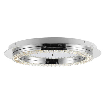 Cristal Integrated Iron/Crystal Glam LED Flush Mount - JONATHAN Y